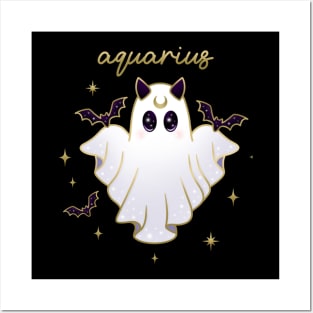 Aquarius Bat Ghost with Aquarius Posters and Art